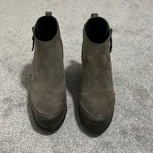 Sorel block heel booties